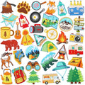 AUGSUN 36pcs Camping Iron on Patches Adventure Embroidered Sew Applique - style: Camping