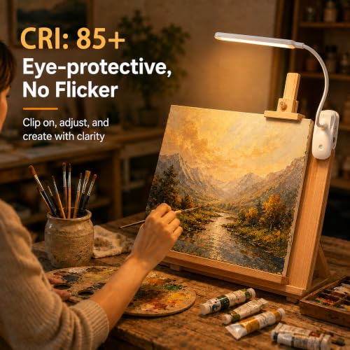 Rechargeable Easel Light for Painting, 45cm LED Lamp Bar