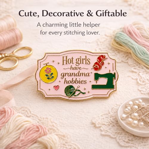 Magnetic Needle Minder, Needle Minder for Cross Stitch Embroidery Sewing, Cute Funny Needleminder Needle Holder, Strong Magnet Needle Nanny, Gift for Women Stitch Lovers, (Embroidery Machine) - color: Embroidery machine