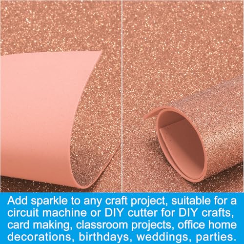 PATIKIL 2mm(1/10") Thick Non Adhesive Glitter Foam Sheet 16x24inch(40x60cm) Light Yellow, EVA Shiny Foam Board for Craft, 6 Pcs - color: Light Yellow