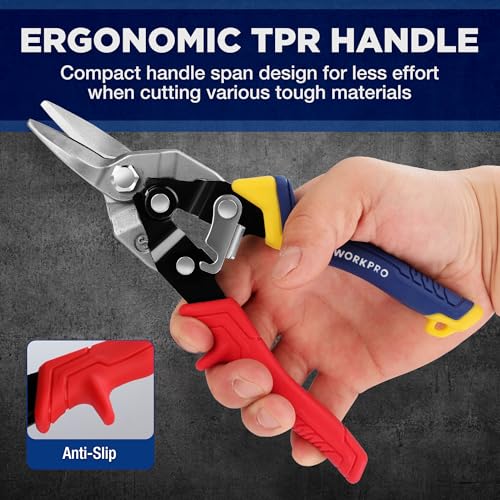 3 Piece Aviation Tin Snips Set, Metal Cutter Shear (Left, Right & Straight) - style: Straight/Left/Right