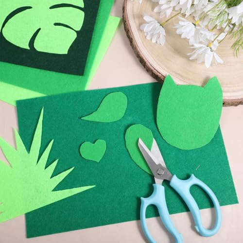 Green Felt Sheets, 16 Pieces Green Felt Fabric Sheets
