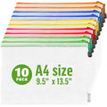 10 Pack Mesh Zipper Pouch Bags A4-13.5x9.5 in Plastic Zipper Pouches for Organizing - Document Bags With Zippers - Letter Size Zippered Pouches - Document Pouch With Zippers - size: 10 Pack A4