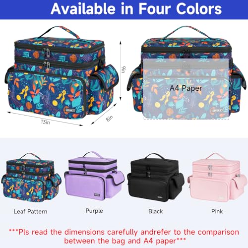 LEFOR·Z Large Sewing Supplies Organizer Bag(13 x 8 x 9 in),Sewing Basket - color: Print Color