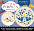 Stitchin' Chicken Embroidery Kit: Includes Cotton Fabric, 6” Embroidery Hoop, Embroidery Floss, 2 Embroidery Needles, Instruction Book, Pattern Transfer Sheets