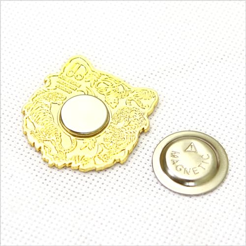 Awesome Pattern Studio Needle Minder Set - Mandala Tiger Magnetic Needle Minder + 2 Needle Threaders. Enamel Pin for Cross Stitch, Embroidery and Craft