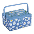 Hobby Gift Medium Sewing Box Organiser - color: Denin Daisies