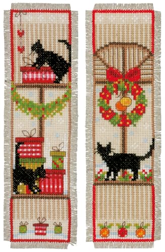Vervaco Counted Cross Stitch: Bookmark: Christmas Atmosphere: Set of 2, 6 x 20cm, N