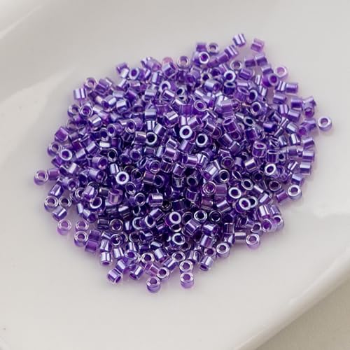 John Bead 25g Cylin Beads Lavender Gemdust 11/0 Glass Cylindrical Seed Beads for Jewelry Bracelets Necklaces Earrings Making Embroidery - color: Lavender Gemdust