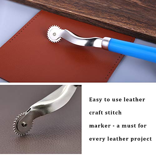 Lunarm Tracing Wheel Sewing Tool 2pcs Steel Needle Point Tracing Wheel - color: Yellow and Blue