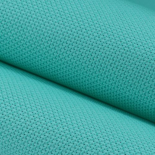 KCS 6 pc of 12" x 18" (30cmx45cm) 14CT Counted Cotton Aida Cloth Cross Stitch Fabric (Royal Blue+Sea Green) - color: Royal Blue+sea Green