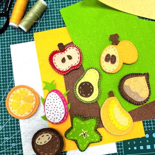 77Pcs Stiff Felt Sheets, 1mm Thick Felt Fabric Squares for Sewing & DIY - color: Rainbow