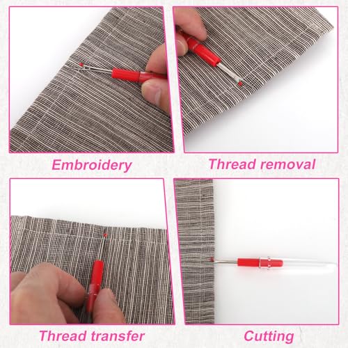 5pcs Seam Ripper Set for Sewing, Multi-Size Sewing Stitch Remover Tool & Thread Cutter Kit Professional Thread Snips for Fabric Quilting Dressmaking Embroidery Repair