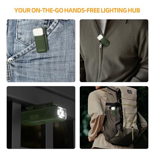 200-Lumen EDC Flashlight Rechargeable Clip-On Light with 90° Rotatable Head