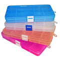 Qualsen Bead Organizer Box with Adjustable Dividers, 15 Girds, 4 Pack - size: 15 Gird-4s