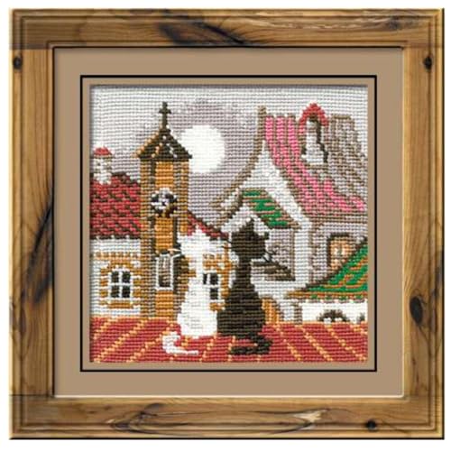 RIOLIS 611 City & Cats Spring Counted Cross Stitch Kit 5.12 x 5.12 in - style: City & Cats Spring 611