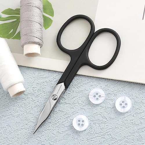 HALO FORGE Small Embroidery Scissors Sharp Straight Tip 3.5 Inch Black - style: 3.5" thread scissors