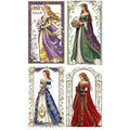 4 Pack Elegant Woman Stamped Cross Stitch Kits for Adults - Embroidery Kits for Beginners Adults,11 CT Patterns Dimensions Counted Cross Stitch Kits for Arts Craft Kits,16X28inch