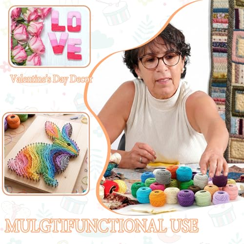 30 Pcs Size 8 Pearl Cotton Thread Balls 10 Grams, Rainbow Color - color: Rainbow Color