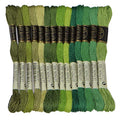 Premium Rainbow Color Embroidery Floss - Cross Stitch Threads - Friendship Bracelets Floss - Crafts Floss - 14 Skeins Per Pack Embroidery Floss, Medium Avocado Green Gradient - color: Avocado Green Gradient