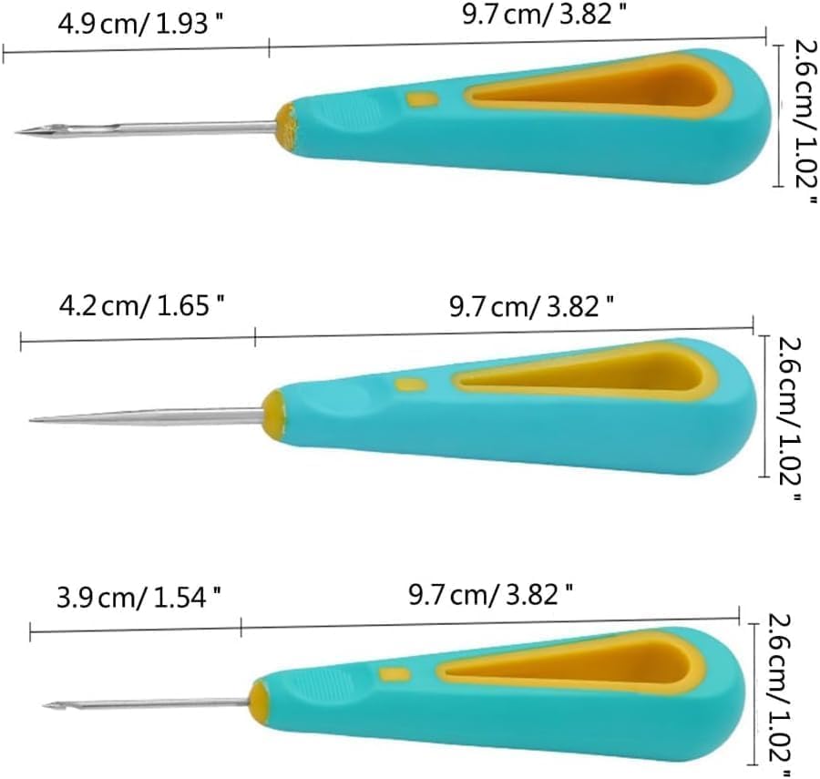 3 Pcs Green Candle Making Punch Needle Tool Set, Round Hole Cone Hand Drills Punch Needle Candles Wick Tools for DIY Silicone Mould Making Punch Candle Making,Round Hole Punch Wicking Needle Tools