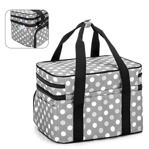 BAFASO Double Layer Sewing Accessories Organizer, Polka Dots - color: Polka Dots