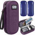 Medineed Temp Display Travel Case Fit 2 Mounjaro & Zepbound Pens, Burgundy - color: Burgundy