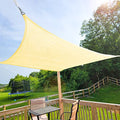 MIYA Patio Sun Shade Sail Canopy, 16' x 20' Edge Double-Layer Reinforcement Rectangle Shade Cloth Block Sunshade Fabric - Outdoor Cover Awning Shelter for Pergola Backyard Garden Yard (Sand Color)