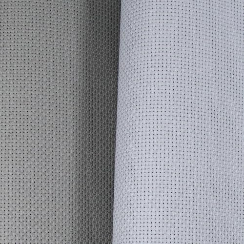 KCS 2 pc of 15" x 18"(38cmx45cm) 14 Count Cross Stitch Cotton Aida Cloth Needlework Fabric Box (Light Grey+Medium Grey, 14CT) - color: Light Grey+medium Grey, size: 14CT
