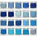 Premium Rainbow Color Embroidery Floss bobbins - Cross Stitch Threads - Friendship Bracelets Floss - Crafts Floss - 20 Bobbins Per Pack Embroidery Floss, Royal Blue Gradient - color: 800-159