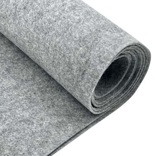 EOVEA | Acrylic Felt Fabric by The Yard | 72" Wide | 1.6mm Thick | Soft & Durable Non-Fraying Felt | for DIY Crafts, Sewing, Upholstery, Costumes & Padding(Heater Gray, One Yard) - color: Heather Grey, size: 1 Yard