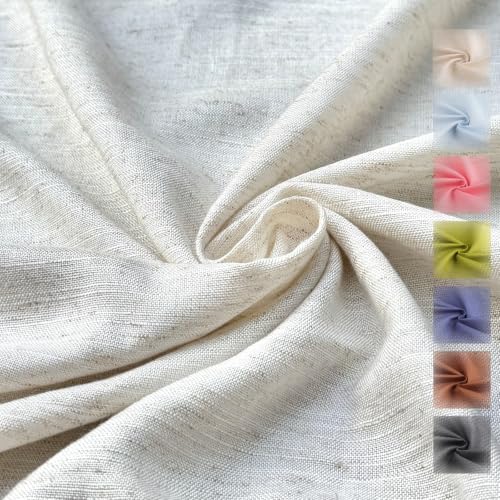 Linen Fabric | Soft, Breathable & Drapable Clothing Fabric | 55% Linen, 45% Viscose | for Dresses, Shirts, Skirts, Needlework, Lining (Linen, 2 Yard) - color: Linen, size: 2 yard
