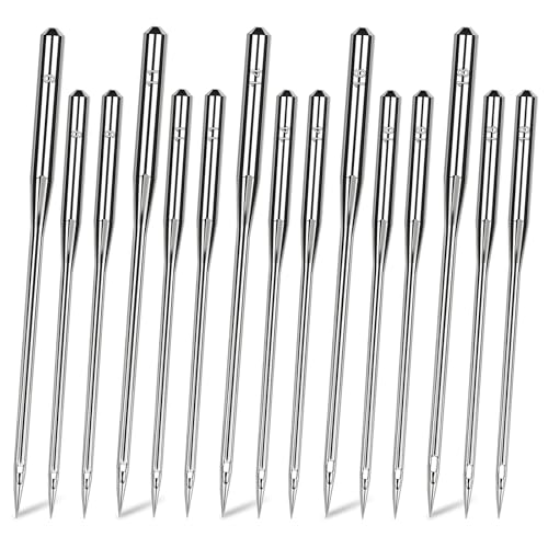 80 Pcs Universal Sewing Machine Needles HAX1,Assorted 65/9, 75/11, 90/14, 100/16 110/18 Ideal for Fabrics, Heavy Duty Sewing Machine Needle for Thick Fabric Including Canvas Leather Embroidery Jeans - style: 80 PCS Size 65/9 75/11 90/14 100/16 110/18