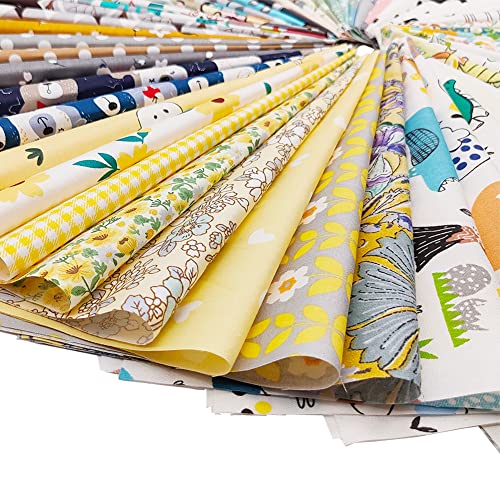 56pcs Cotton 9.8” x 9.8”(25cm x 25cm) Quilting Fabric Bundles, Pre-Cut Squares Sheets for Patchwork Sewing Quilting Crafting, No Repeat Patterns. - color: A-3