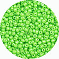 Legefo 4mm Glass Seed Beads Bulk, Bright Green 6/0 Small Mini Pony Seed Beads, Tiny Round Craft Bead for Bracelet Necklace Wrist Jewelry Making Beading Weaving DIY Crafts Supplies, 1000pcs - color: Bright Green
