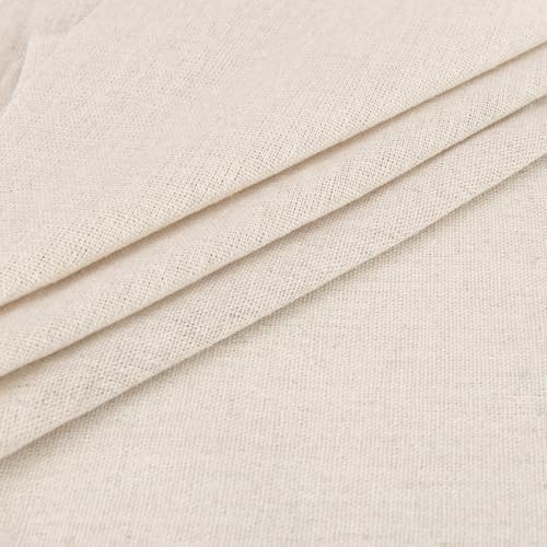 16 PCS Linen Embroidery Fabric Natural Color Cloth Fabric Squares - color: Natural Color 16 Pcs