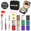 MASHDE 74 PCS Sewing Kit, Big Eye Steel Sewing Needles Kit with Storage Box - color: Black