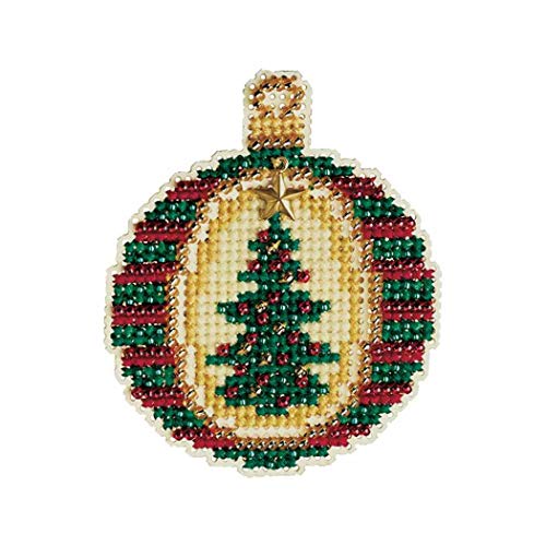 Golden Tannenbaum Beaded Counted Cross Stitch Ornament Kit Mill Hill 2011 MH161301