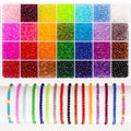 PAXCOO 5320Pcs Crystal Acrylic Beads for Jewelry Making, Round Faceted Bicone Gem Beads in 28 Colors (4 MM) - size: 4 MM