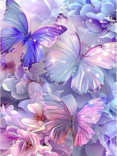 Cross Stitch Kits for Adults - Butterfly Stamped Crossstitching Kits Preprinted 11 Count Cross-Stitch Kit for Beginner, 11CT Prestamped Easy Pattern Needlepoint Kits Crafts for Decor 15.7x11.8 inches - color: D016