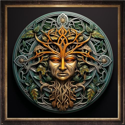 Leczany Cross Stitch Stamped Kit for Beginner - Human Face Tree | DIY Embroidery Starter Patterns Craft Kit Needlepoint for Adults | 11CT, 3 Strands | 14.2x14.2 inches - color: 11CT Stamped kits,Human Face Tree 14.2x14.2 inches