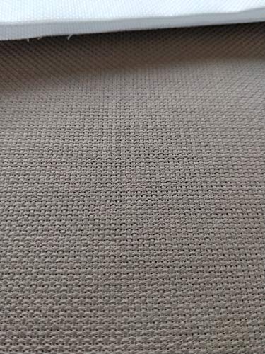 19" x 28" 14CT Counted Cotton Aida Cloth Cross Stitch Fabric (Coffee) - color: Coffee