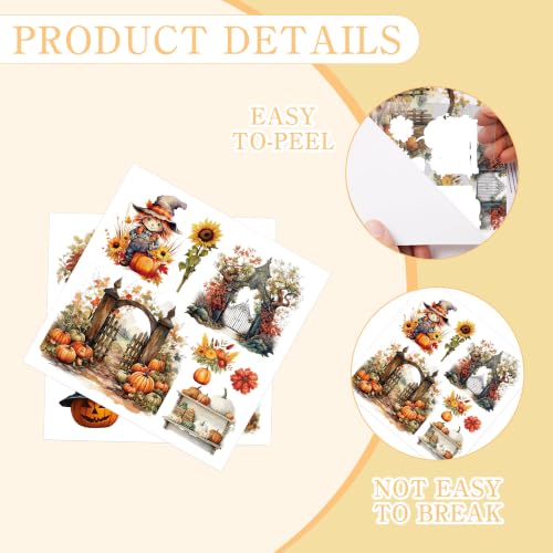 16 Pcs Fall Garden Rub-On Transfers for Furniture & Crafts, 6 x 6 Inch - style: Fall Garden
