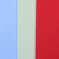 KCS 3 pc of 12" x 18"(30cmx45cm) 18CT Counted Cotton Aida Cloth Cross Stitch Fabric (Light Blue+Light Green+Red) - color: Light Blue+light Green+red