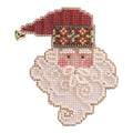 Santa Noel Beaded Counted Cross Stitch Ornament Kit Mill Hill 2002 Charmed Santa Faces MHCSF34