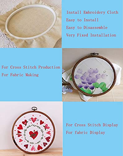 Semetall Embroidery Hoop 4 Pcs 5.5 Inch Embroidery Ring (Round) - size: 5.5 inches