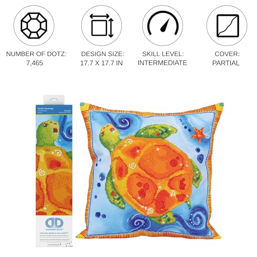 DIAMOND DOTZ Turtle Journey Diamond Painting Kit for Adults with Gems - color: Turtle Journey