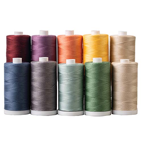 Connecting Threads Rainbow Assorted 100% Cotton Thread Set - 10 Spools - color: Farmhouse
