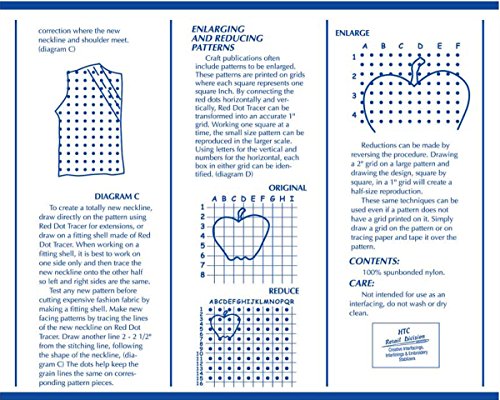 Superpunch Red Dot Tracer Tracing Paper for Sewing Patterns, 46 in x 2 yd - size: 2 yards