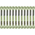 12 Skeins Embroidery Floss, Olive Metallic Embroidery Thread Polyester Cross-Stitch Threads for Hand Embroidery String Art DIY Creation - color: Olive